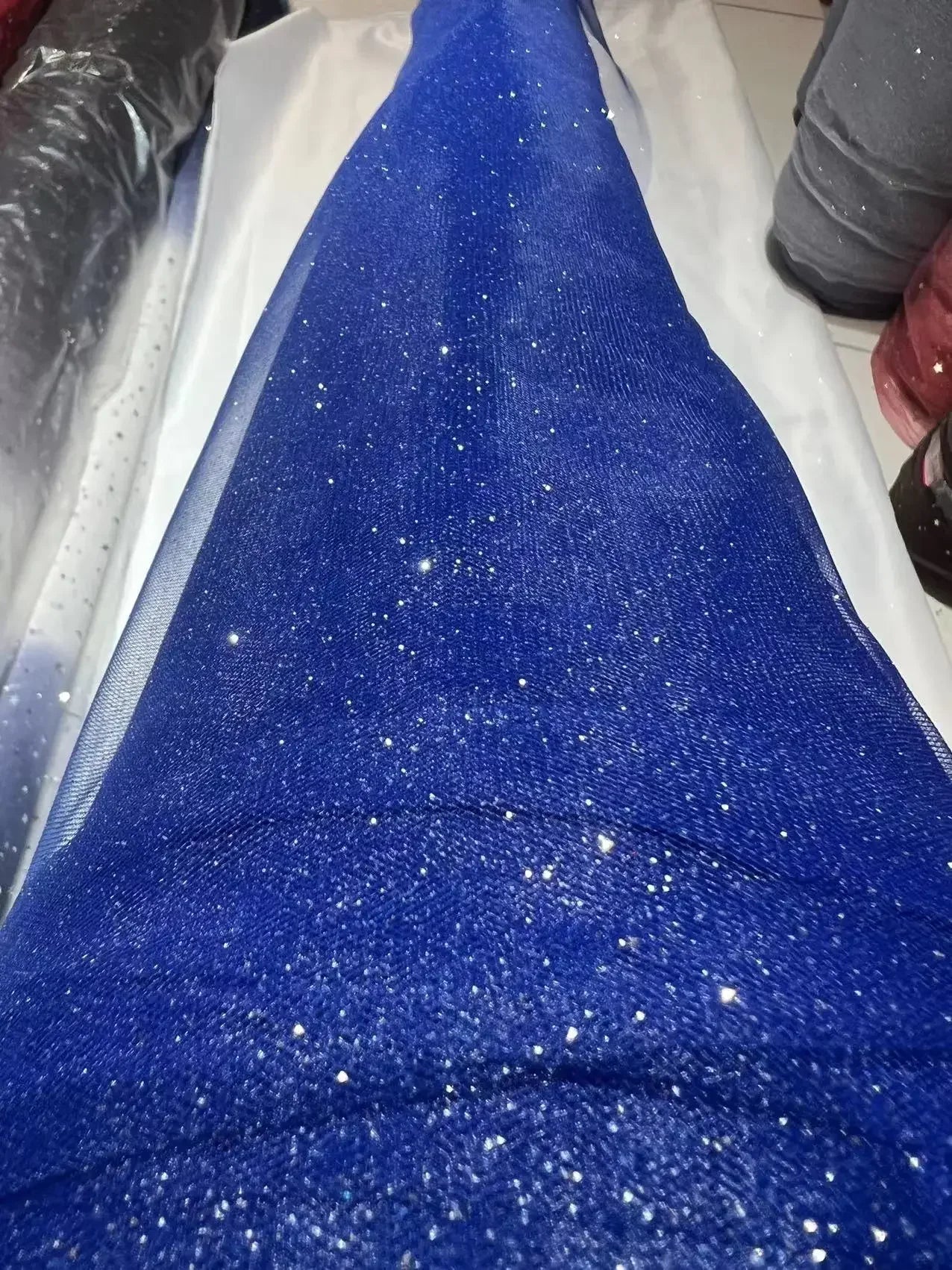 Solid Color Soft Mesh Powder Spraying Gold Sewing Headband Fluffy Skirt Evening Dress DIY Scene Decoration Mesh