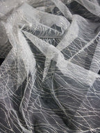 Striped spray silver glitter pink glitter transparent mesh sewing wedding dress fabric mesh accessories