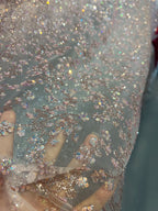 Iridescent Rainbow Sequin Mesh - Laser for Wedding Backdrops & Stage Wear
