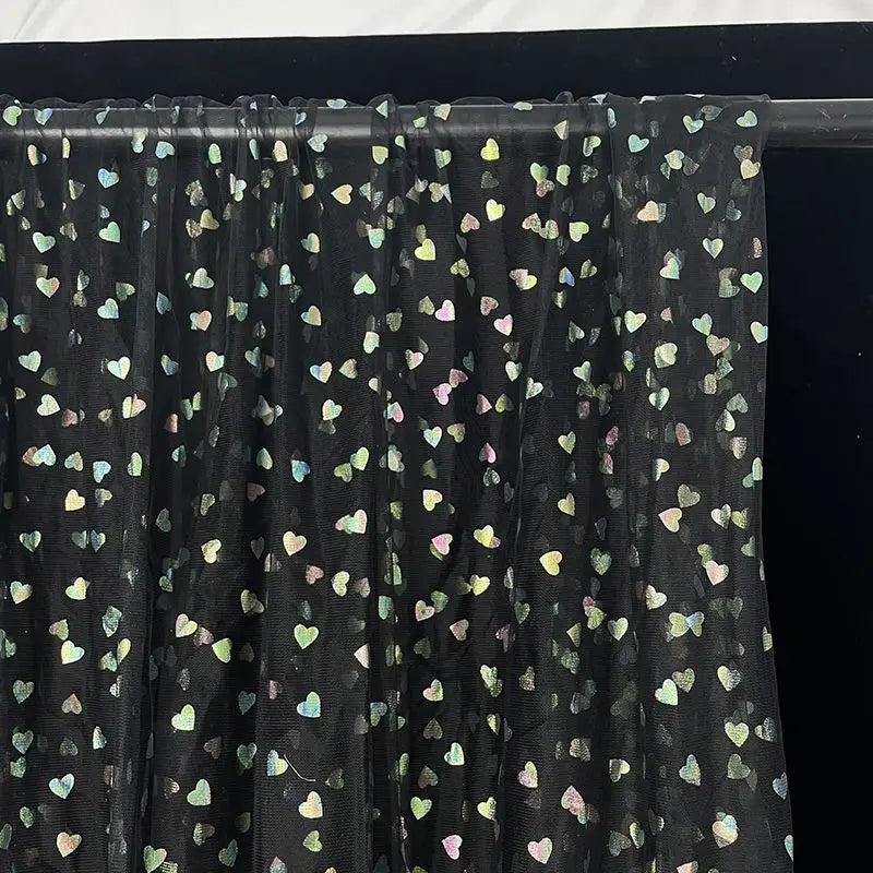 Fish scale iridescent net fabric suitable for wedding dresses formal gowns puff skirts and stage costumes