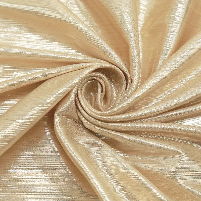 قماش مرن مخطط بألوان قزحية بالليزر - مادة مرحلة الختم الساخن 135 سم