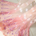 Snowflake Gradient Mesh Fabric - Sheer Blue for Children's Dresses
