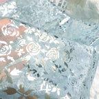 فستان زفاف حريري سهرة من يوجين لتصفيف الشعر، مصنوع من قماش تغليف فضي متين وسهل التنظيف، مصنوع يدويًا من قماش عيد الميلاد