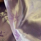 Lavender Purple Bamboo Leaf Woven Brocade - Dress Vest Home Decor Fabric