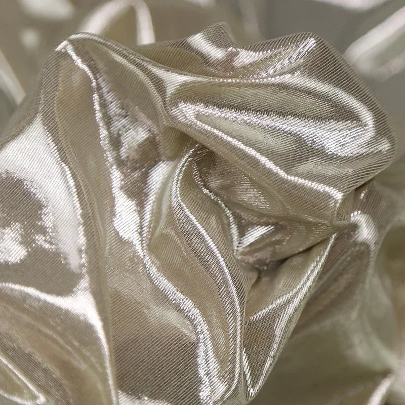 قماش سباندكس ناعم مطبوع عليه بالحرارة - مادة مرنة معدنية لأزياء الرقص بطول 150 سم