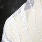 Super Large Sparkling Powder, High-end Ripple Loose Powder Lace Fabric, Wedding Dress Veil DIY Material Fabric