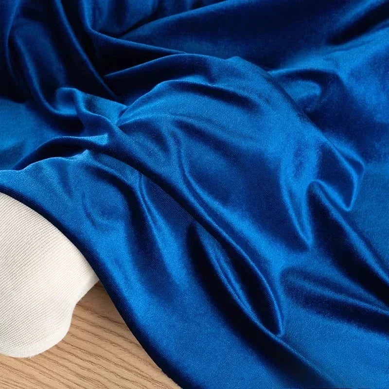 قماش مخملي لامع مرن ناعم من المخمل للخياطة فستان أريكة وسادة مفرش طاولة ستارة DIY نسيج منزلي