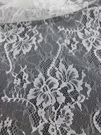 Vestido de novia con bordado de lentejuelas, encaje blanco cosido, encaje hecho a mano, material de bricolaje, accesorio de diseñador