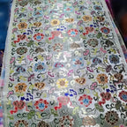 Tela brocada con estampado de nubes de loto jacquard - Material decorativo tradicional de 70 cm