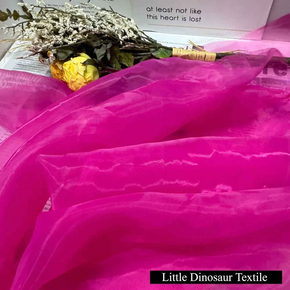 High-density Yarn Organza Fabric 5050 Matte Brocade Polyester Glass Yarn Dress Wedding Dress Women's Fabric Home Handmade