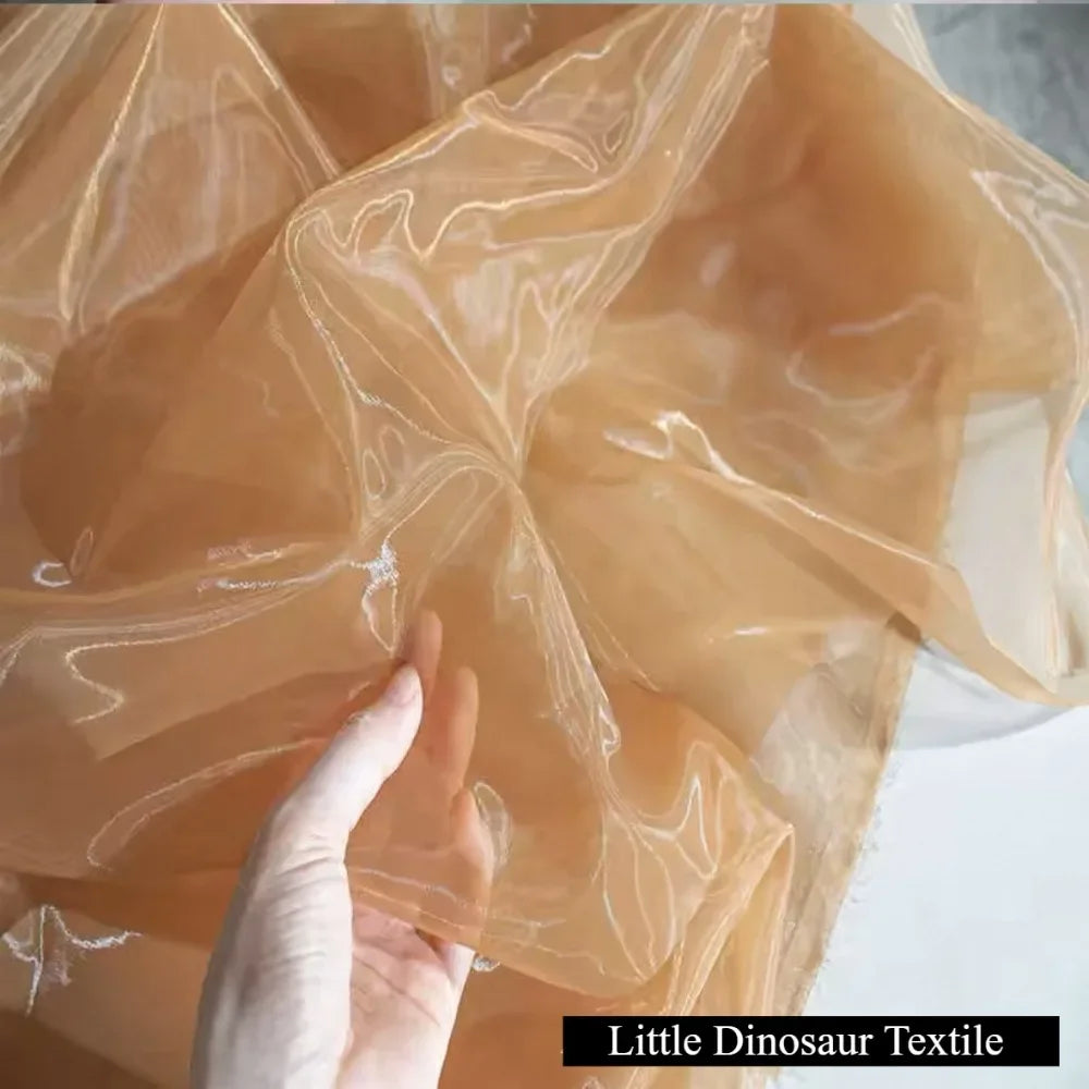 High-density Yarn Organza Fabric 5050 Matte Brocade Polyester Glass Yarn Dress Wedding Dress Women's Fabric Home Handmade