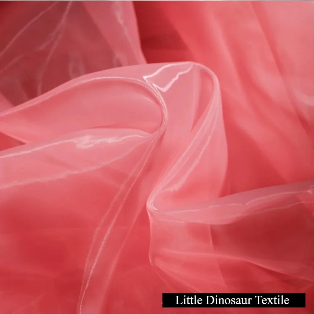 High-density Yarn Organza Fabric 5050 Matte Brocade Polyester Glass Yarn Dress Wedding Dress Women's Fabric Home Handmade