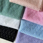 قماش شبكي على شكل ماسة مكون من 7 ألوان، أنبوب خرز ذهبي، قماش تطريز، ملابس أطفال، فستان زفاف، قماش