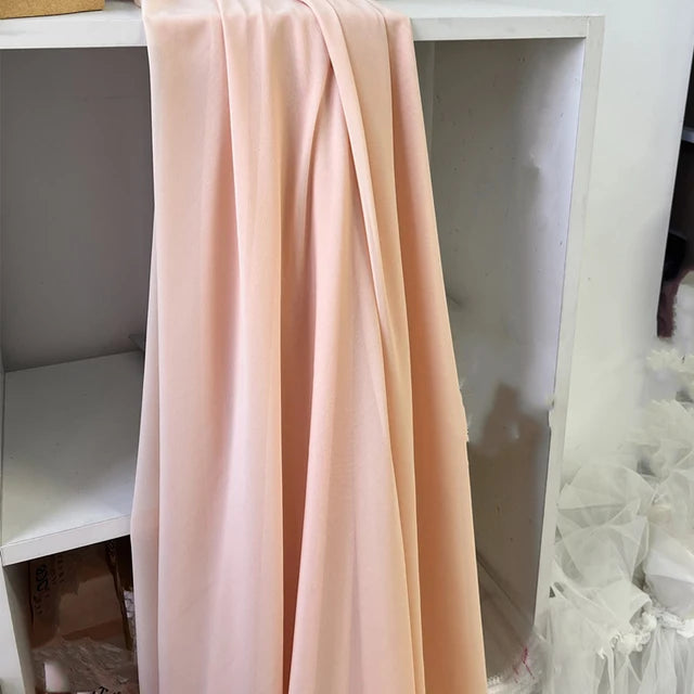 قماش شيفون للفساتين والتنانير والقمصان والملابس والديكورات ومشاريع الخياطة اليدوية، باللون الوردي والأرجواني