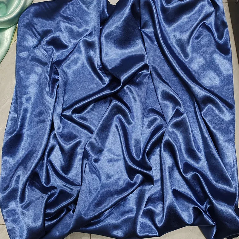 قماش ساتان كريستالي لامع - خامة فستان سهرة لامع 150 سم