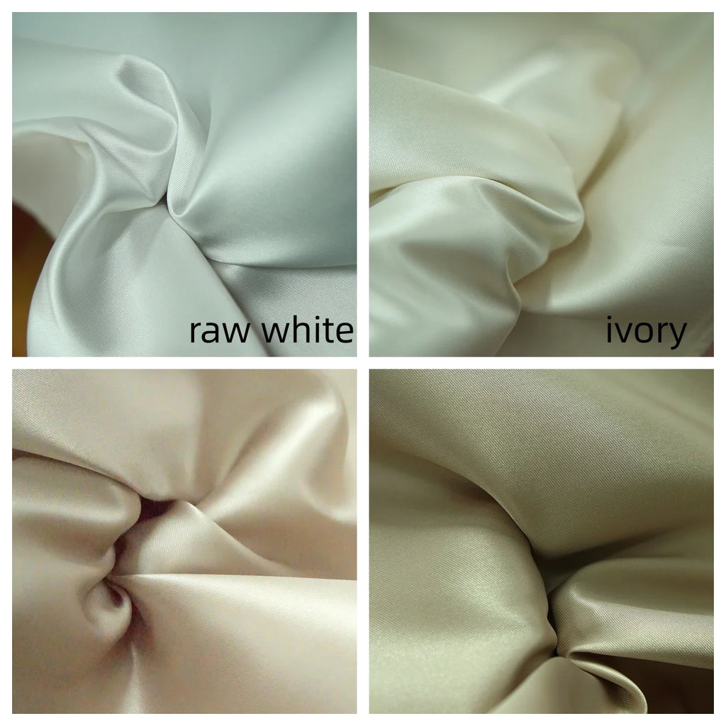 قماش ساتان ميكادو ثقيل - مادة فستان زفاف منظم بعرض 150 سم