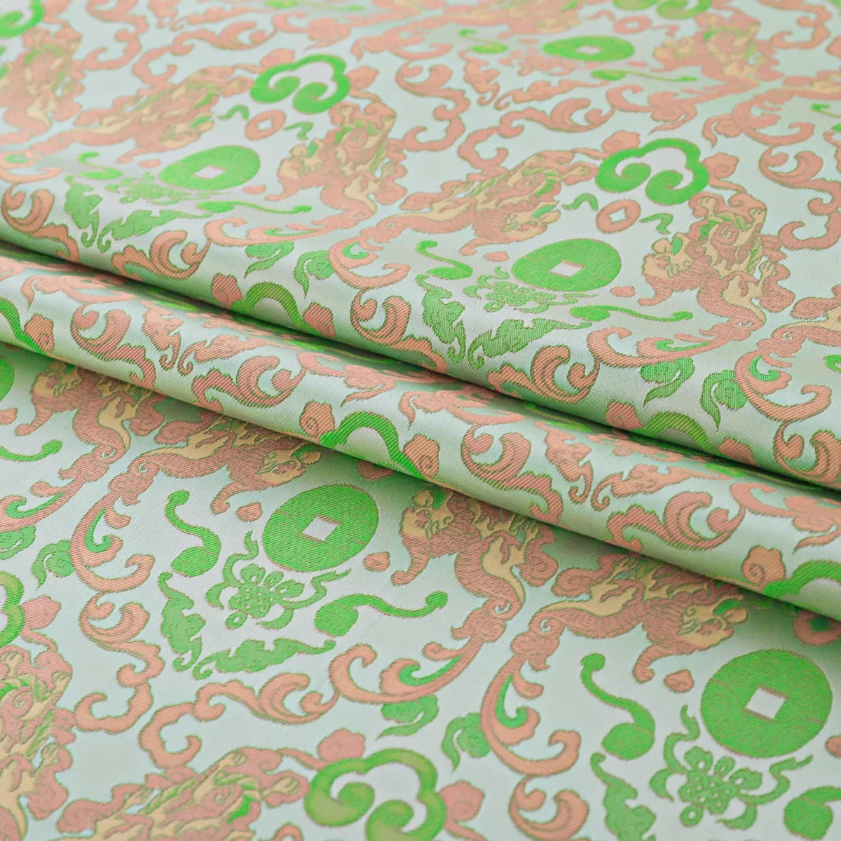 قماش جاكار بروكار فاخر - خامة معطف وفستان بنمط كلاسيكي