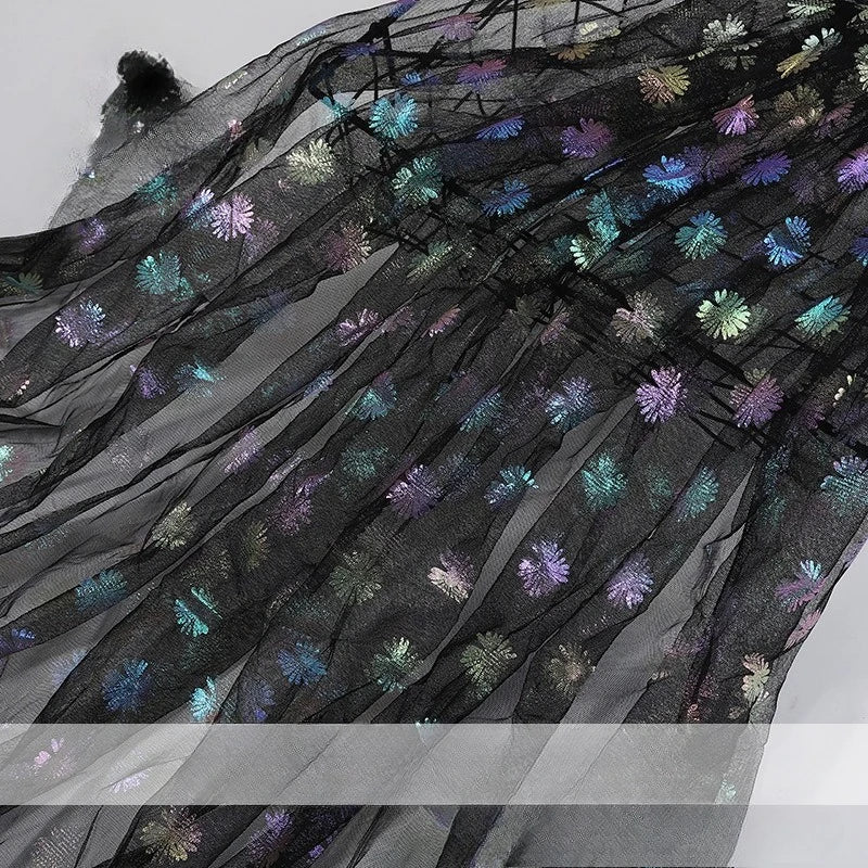 Iridescent Daisy Soft Mesh - Children's Dress & Headwear Fabric