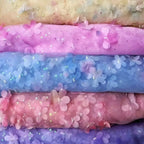 Three-dimensional Embroidery Fabric With Multi-color Gradient Flowers Soft Dress For Children Wedding Dress Formal Wear Fabric