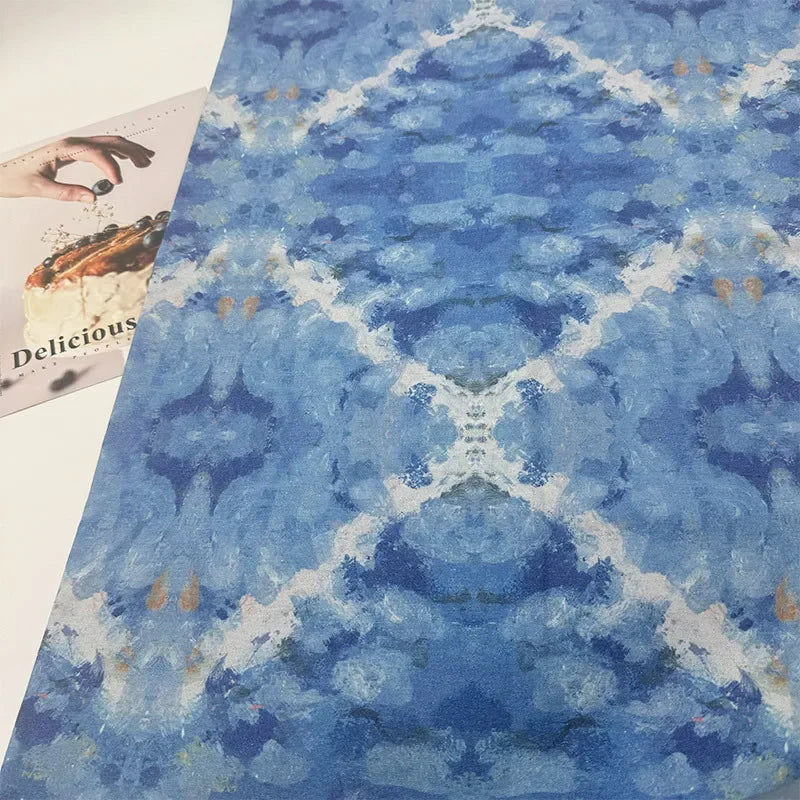 قماش قطني كتان مطبوع عليه رسومات زيتية عالية الجودة لمفارش الطاولات والستائر ومشاريع الحرف اليدوية والديكور المنزلي