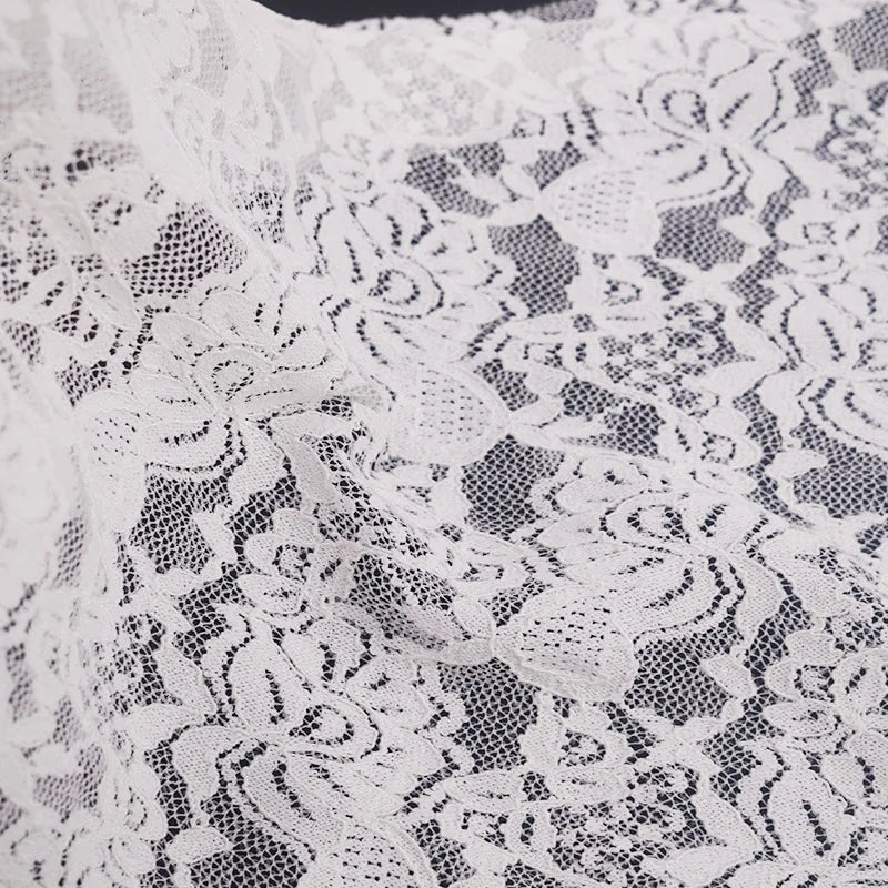 Colección Primavera/Verano 2025, tela de encaje hueco Jinammonia, tela de ropa de mujer de moda, tela de encaje al por mayor.