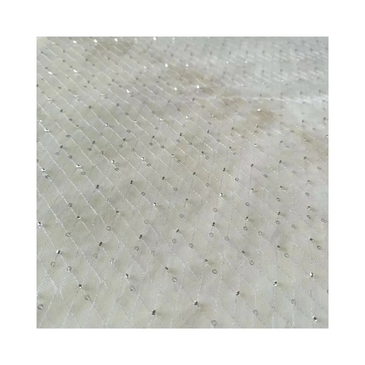 قماش شبكي على شكل ماسة مكون من 7 ألوان، أنبوب خرز ذهبي، قماش تطريز، ملابس أطفال، فستان زفاف، قماش