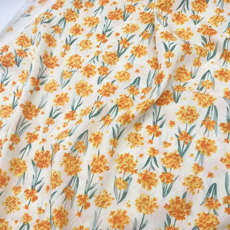 قماش قطني كتان مطبوع بنمط زهور فنية مرسومة بالزيت لخياطة غطاء الطاولة والستائر والديكور الداخلي