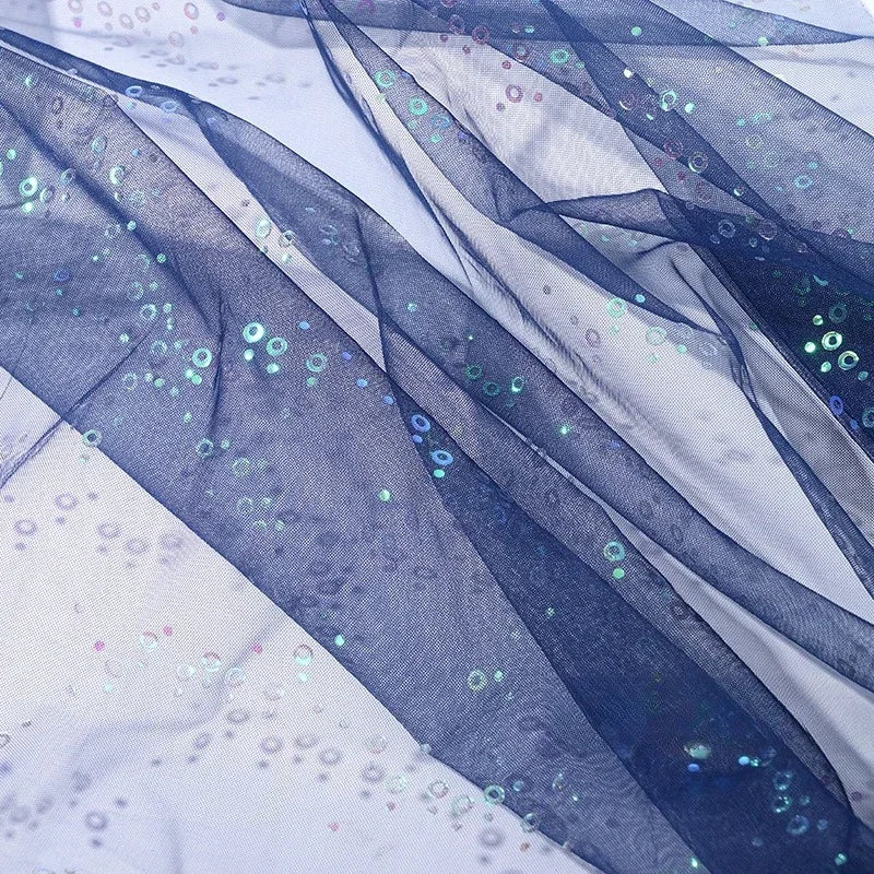 Mesh Fabric With Fish-scale Pattern And Color Net Fabric Used For DIY Children's Princess Dress Headwear For Holidays Activities