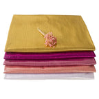 قماش مطاطي محبوك مجعد لامع بخطوط ذهبية وفضية لامعة مناسب لفستان زفاف ضيق وأزياء راقية