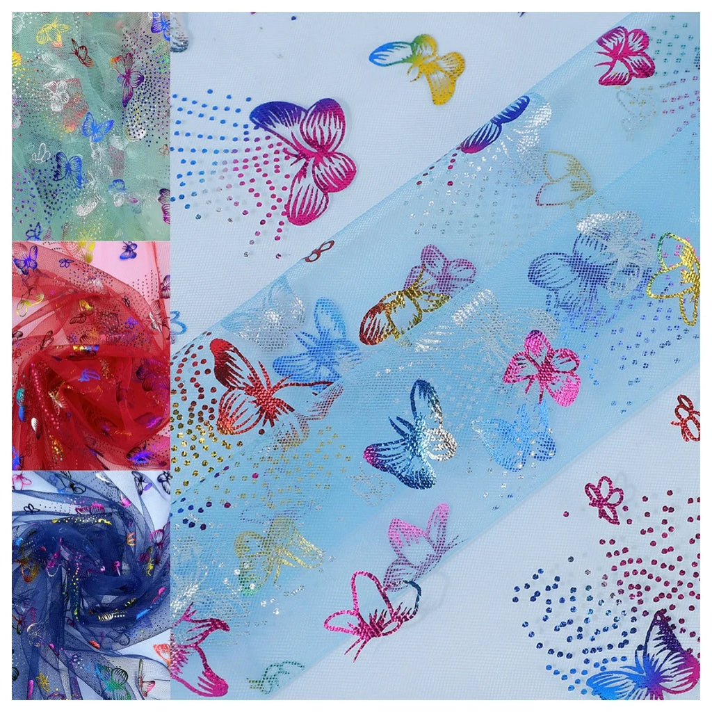 Butterfly Foil Tulle - Dreamy for Party Dress & Children's Stage Costume
