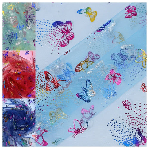 Butterfly Foil Tulle - Dreamy for Party Dress & Children's Stage Costume - fabric photo 2