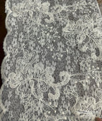 2025 lace cotton thread embroidery fabric fresh and light mesh embroidery fabric DIY wedding dress and evening gown material