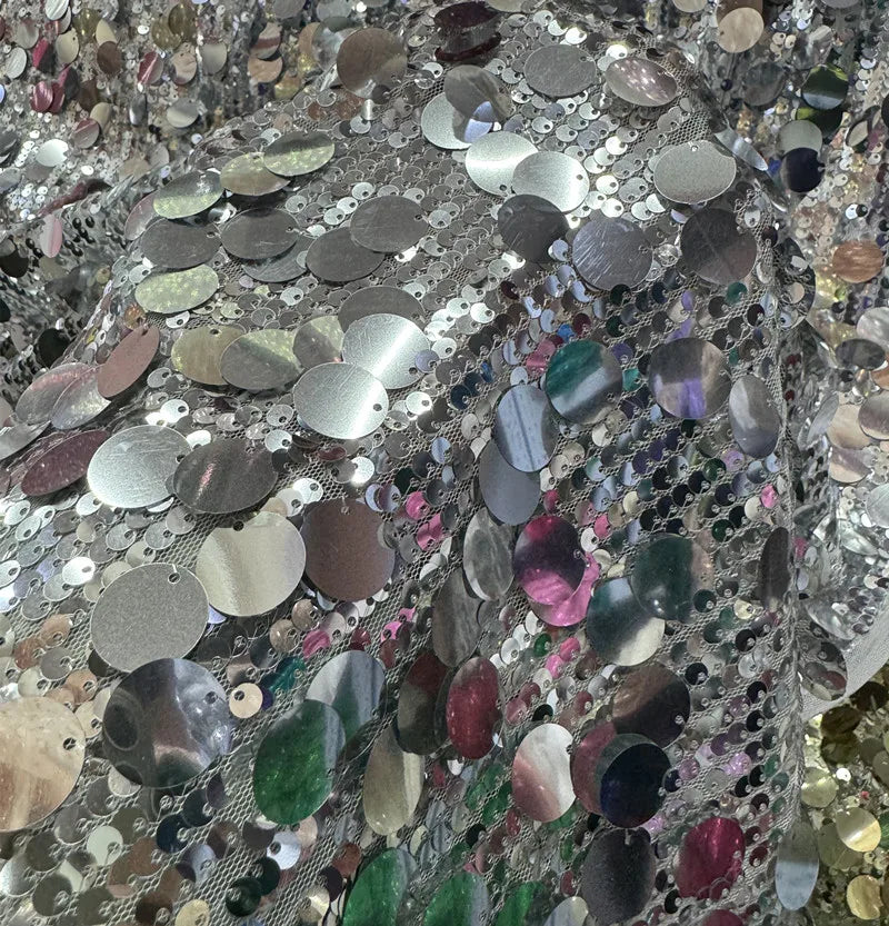 Large Sequin Wedding Stage Backdrop Fabric Silver Burgundy Gold for Photography Clothing Evening Dress Decoration