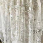 Encaje de malla bordado copo de nieve encaje vestido de novia bordado plano fotografía fondo DIY cortinas mantel vestido velo
