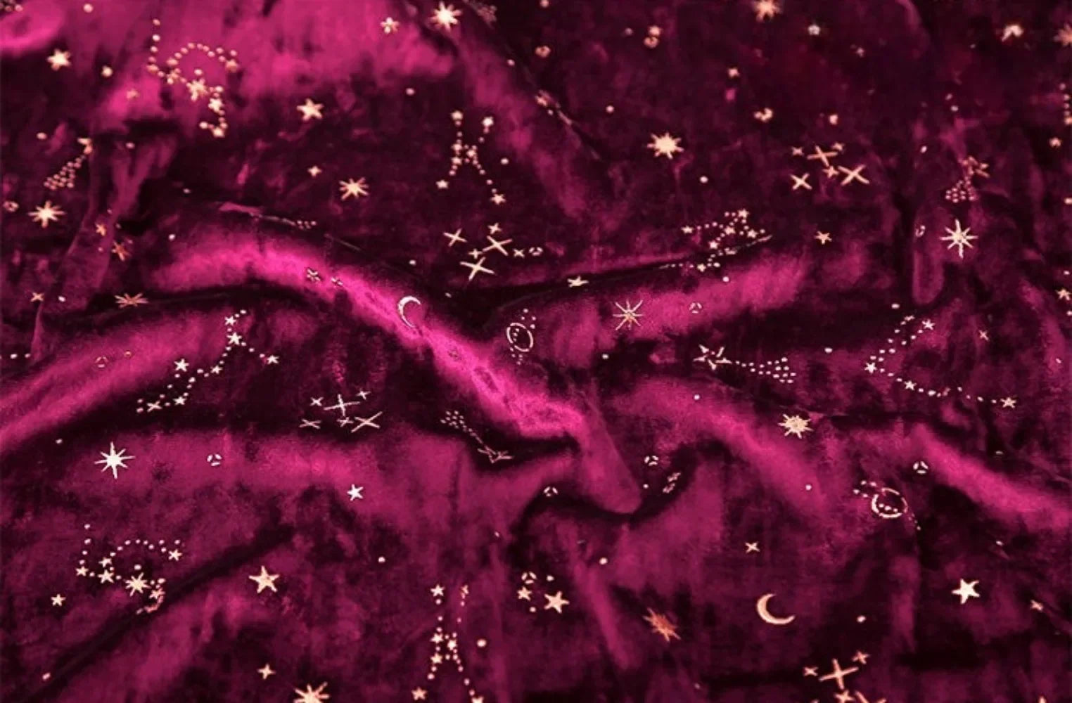 Gold foil studded constellation velvet fabric diamond shine glued foil meteor pattern for cheongsam dress stage and DIY sewing