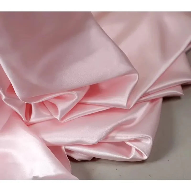 قماش حرير ساتان مرن - مادة ناعمة لامعة 145 سم