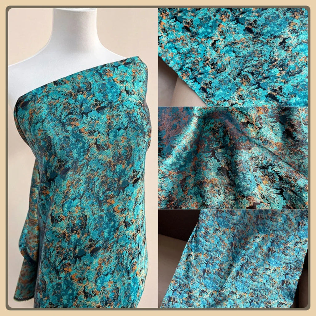 Metallic Graffiti Jacquard Brocade - Luxury for Designer Fashion & Photo