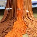 Orange Yellow Gold Coffee Milk Silk Stretch Fabric Roll Width 150cm for Wedding Home Decor Backdrop Drape Goblet Garment