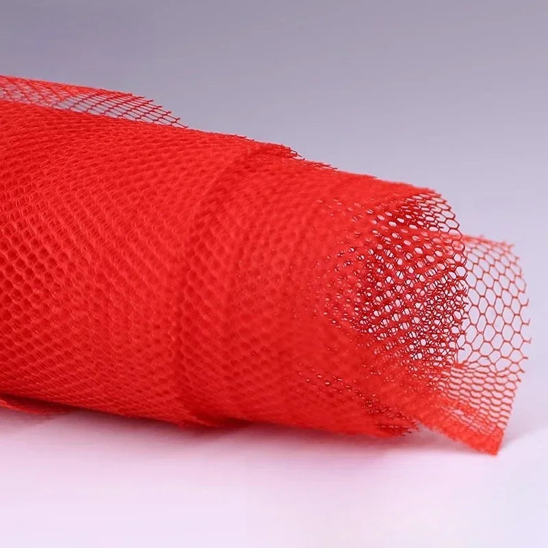 Solid Color Hard Mesh Fabric Sewing Wedding Dress Evening Gown Fluffy Skirt Skirt Support Hexagonal Mesh Fabrics For Sewing