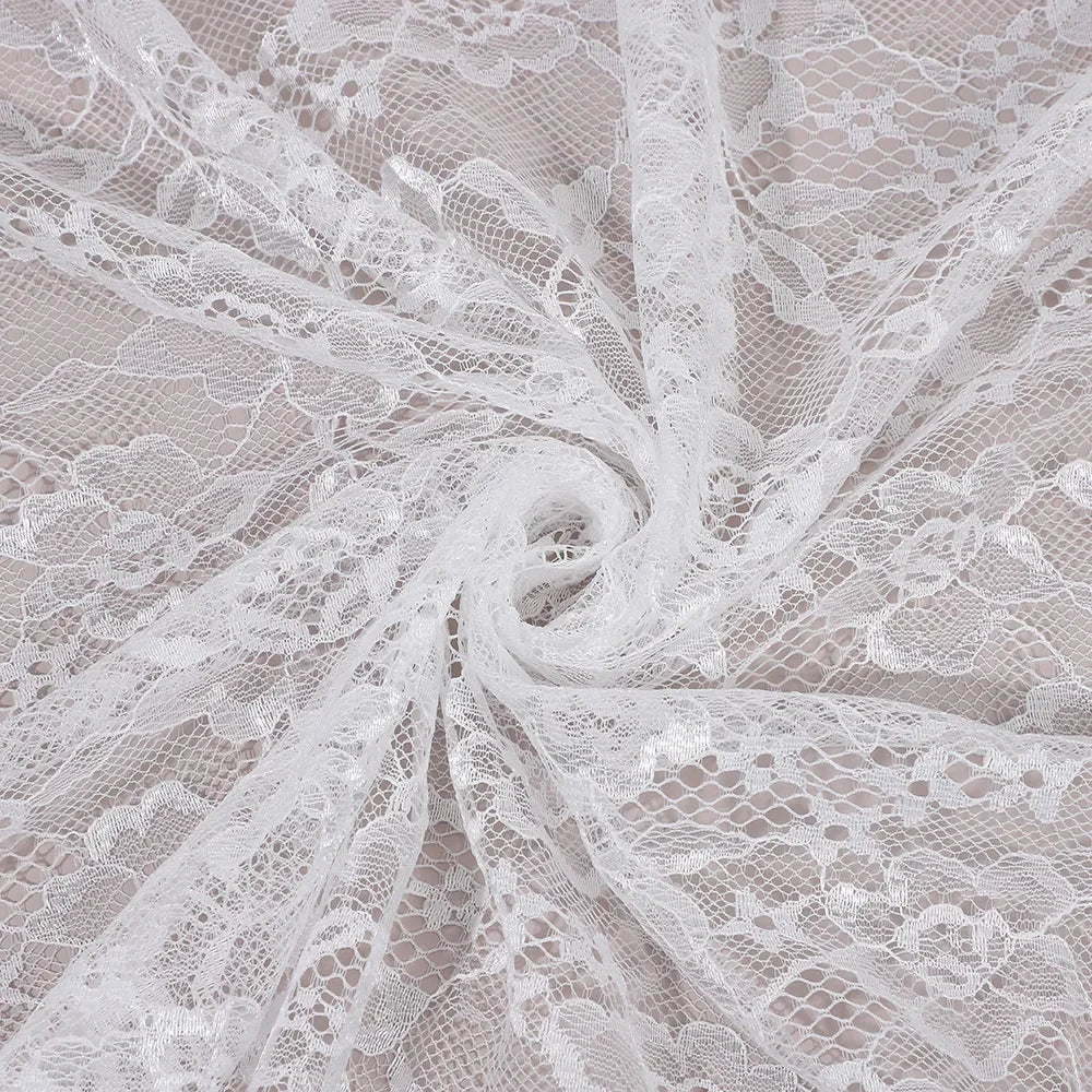 Tela de encaje jacquard con peonías para vestido de novia, cheongsam, ropa interior, velo, malla decorativa