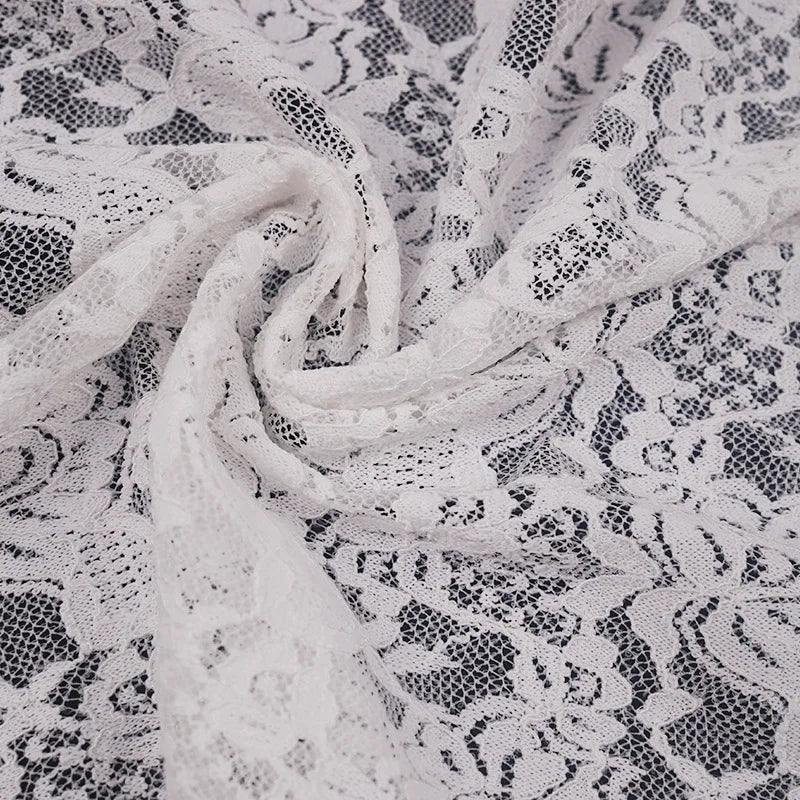 Colección Primavera/Verano 2025, tela de encaje hueco Jinammonia, tela de ropa de mujer de moda, tela de encaje al por mayor.