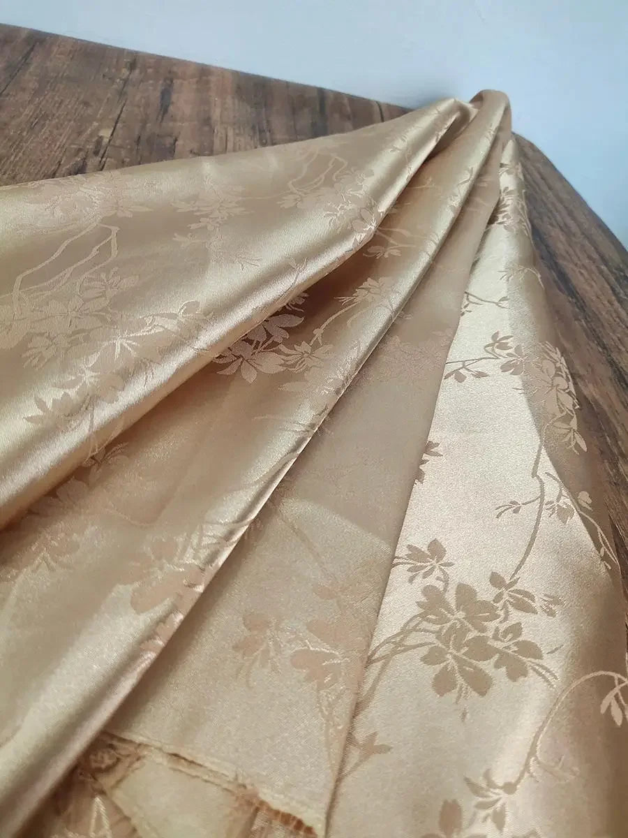 قماش أسيتات ساتان حرير جاكار - خامة فستان أنيقة 150 سم