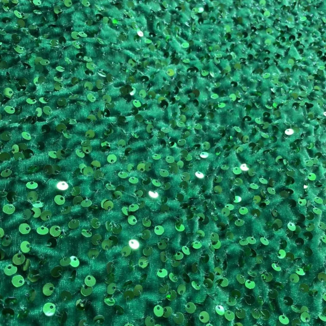 Luxe Sparkle Velvet Sequin Fabric for Party Dresses & Stage Costumes