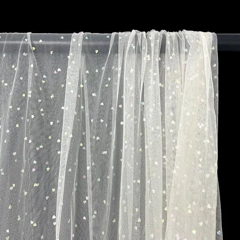 Fish scale iridescent net fabric suitable for wedding dresses formal gowns puff skirts and stage costumes