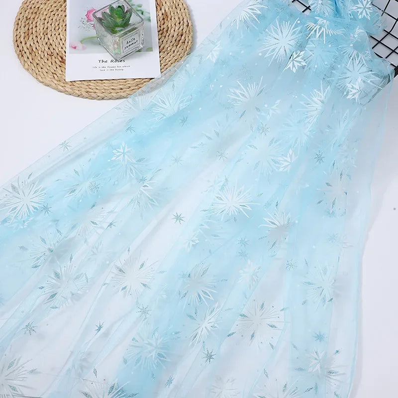 Spot Hot-selling Christmas Decoration Snowflake Mesh Children's Clothing Stage Performance Skirt Pack Cos Ice And Snow Princess