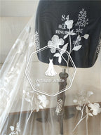 Nuevo vestido de novia de cola de pez, vestido, cortina de puerta, tela de encaje, bordado, mantel hecho a mano, accesorios DIY