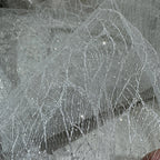 Gasa de malla rígida para modelado con purpurina plateada, polvo plateado irregular, dorado intenso, para vestido de novia, diseño de tela