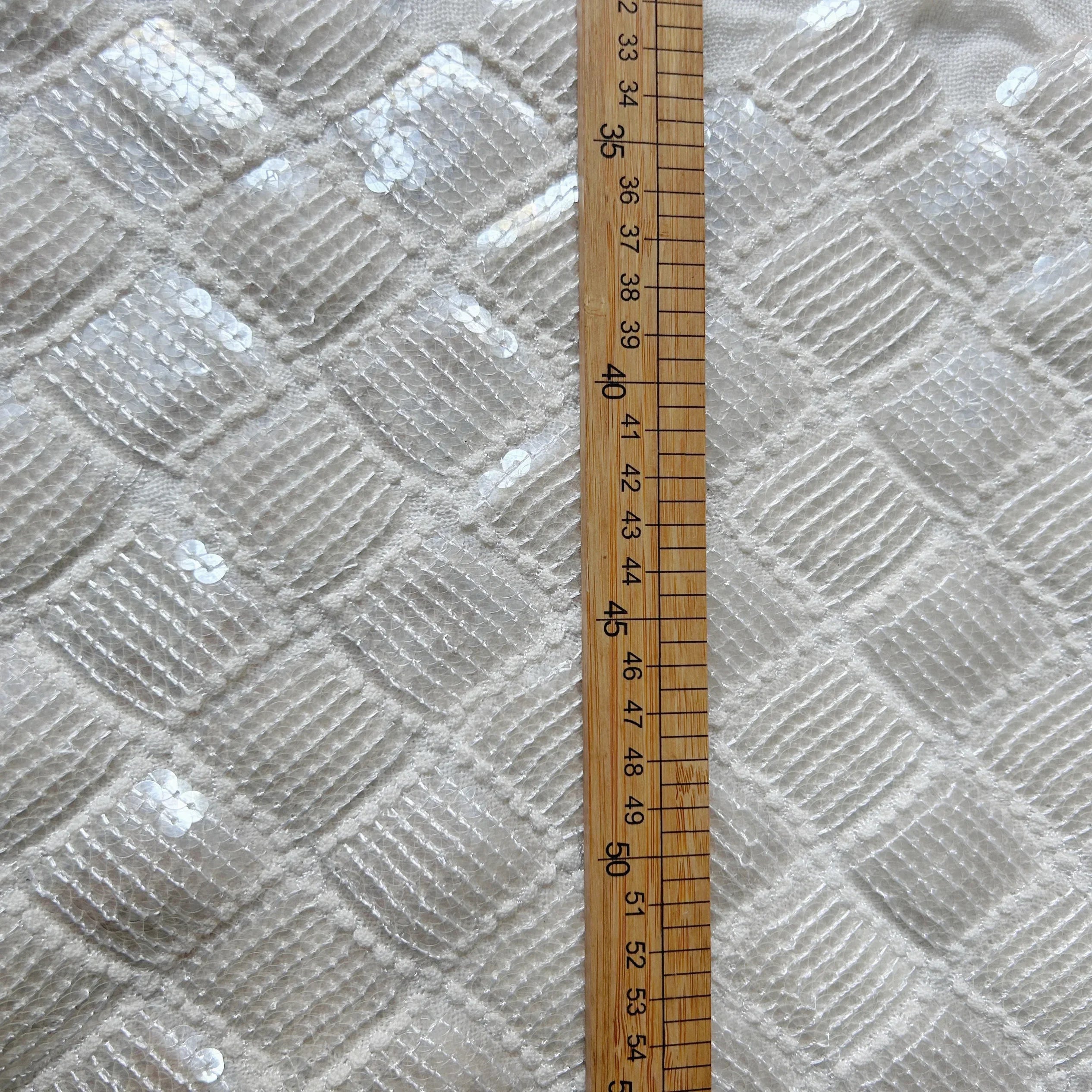 High Specification Linen Sequin Embroidery Thickened Fabric Sewing Children's Clothing Cheongsam Hanfu Dress Fabric