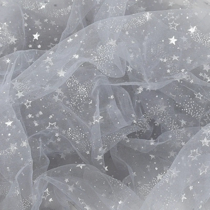 Glitter Bronzing Star Tulle Fabric - Party Backdrop Decoration Material