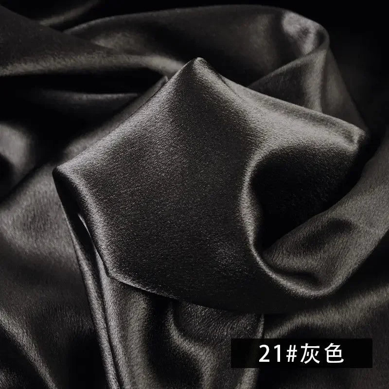 قماش ساتان كريستالي سميك لامع - مادة ستارة فستان بلون واحد